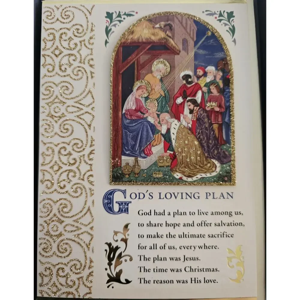 Hallmark Christmas Holiday Cards For God So Loved The World 12 Count
